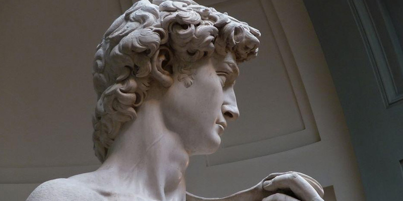 Selfie d'artista: il David di Michelangelo